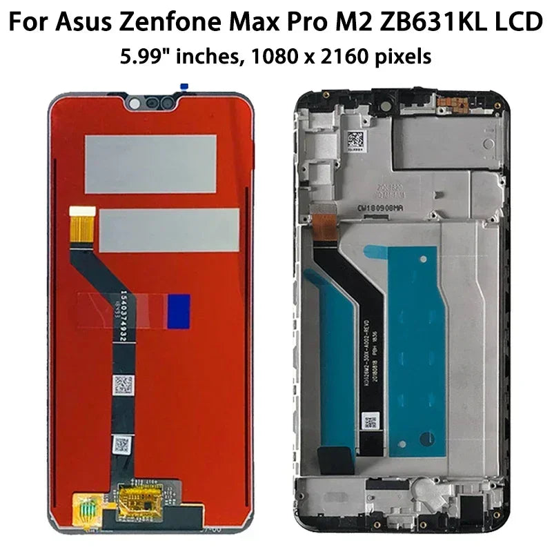 6.26 "Schermo Per Asus Zenfone Max Pro (M2) ZB631KL LCD X01BDA Display Touch Screen Digitizer Assembly Per Asus ZB631KL LCD