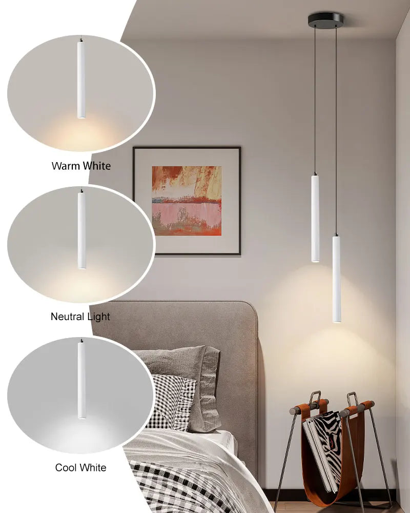 Lampade a Sospensione LED Moderne, Illuminazione per Isola Cucina, Luci Regolabili in Altezza, Lampadari per Camera da Letto e Soggiorno