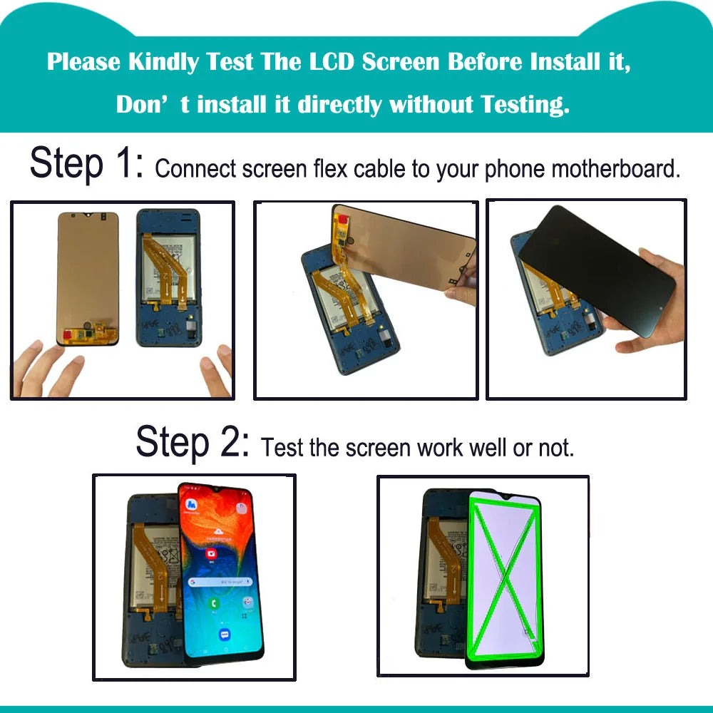 Display LCD con Touch Screen e Cornice per Samsung A21S SM-A217FN/DS