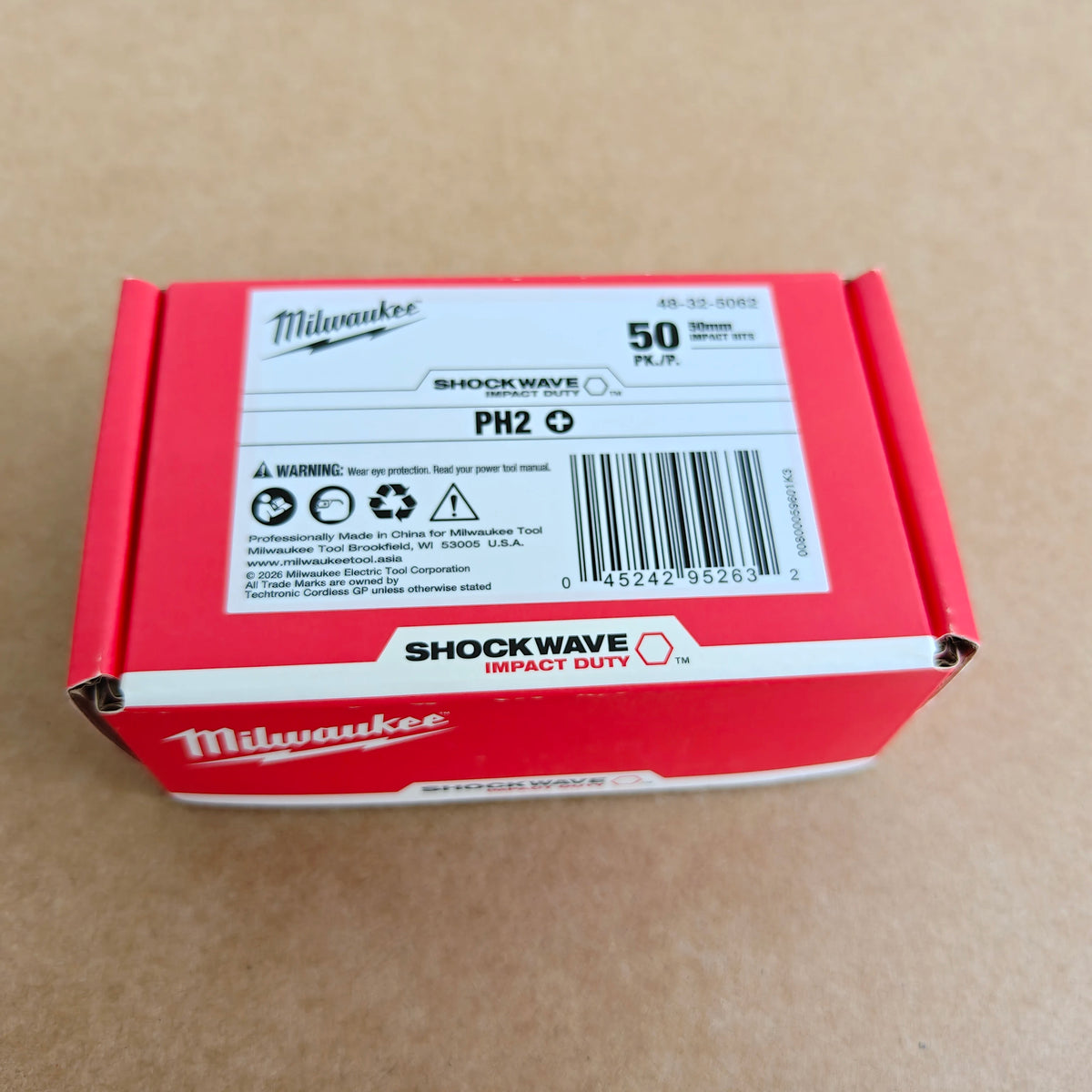 Punte per Trapano a Impatto Milwaukee Shockwave PH2, Serie di Punte per Avvitatore da 25mm/50mm/90mm