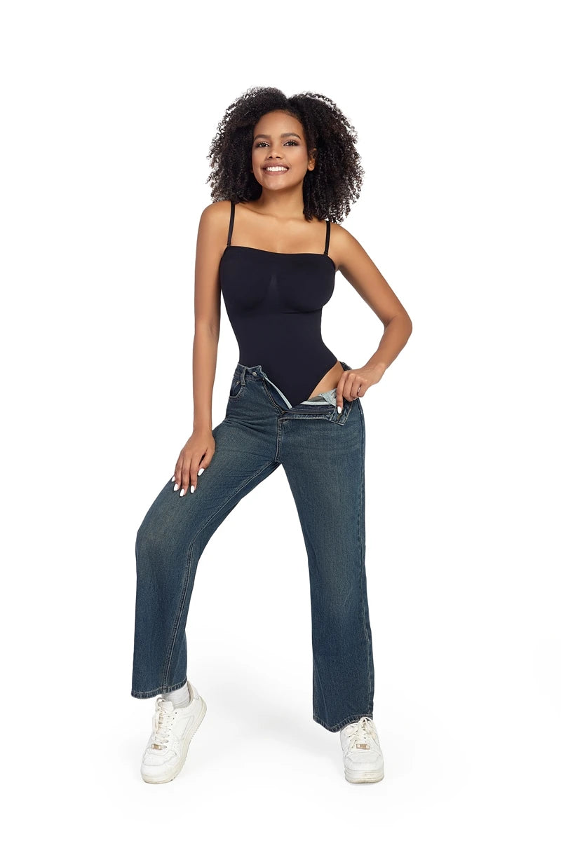 Body senza spalline donna perizoma Shapewear Tummy Control Body Shaper Off spalla top un pezzo vita Trainer intimo Skinny