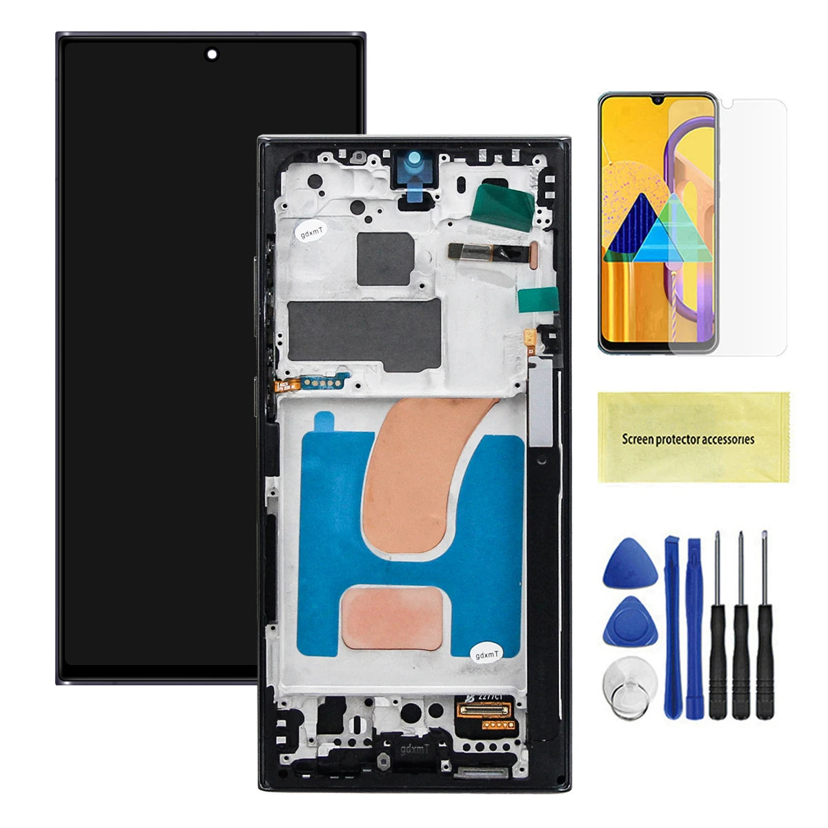 S23 Ultra Assemblea di Schermo per Samsung S23 Ultra S918 SM-S918B SM-S918U Display LCD Touch Screen Digitale Con Sostituzione del Telaio