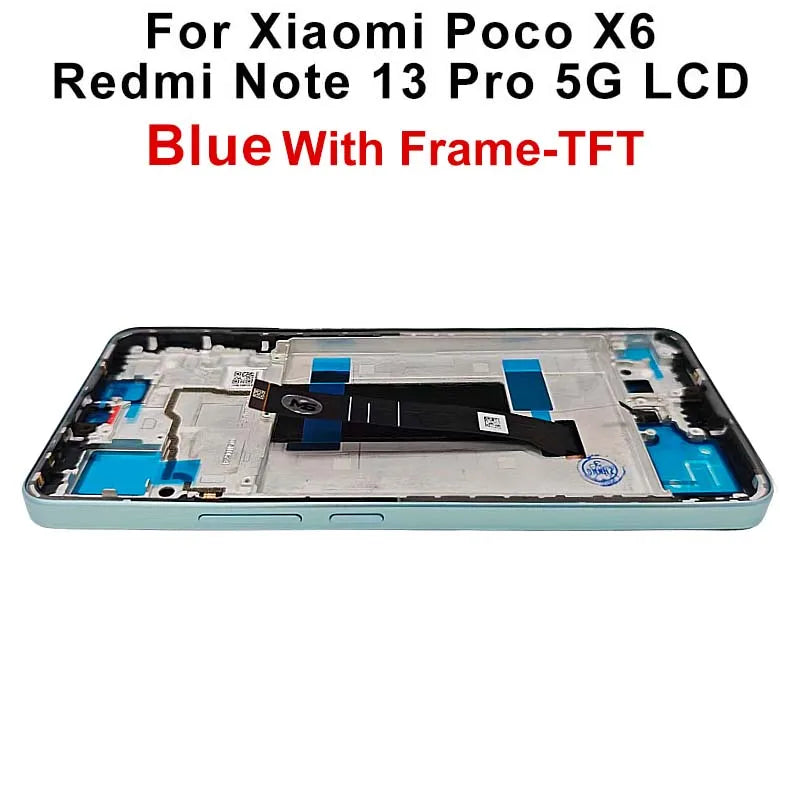 Display OLED per Xiaomi Poco X6, schermo LCD con digitalizzatore touch per Redmi Note 13 Pro 5G, modello 23122PCD1G, assemblaggio per Poco X6 Pro, display LCD K70E.