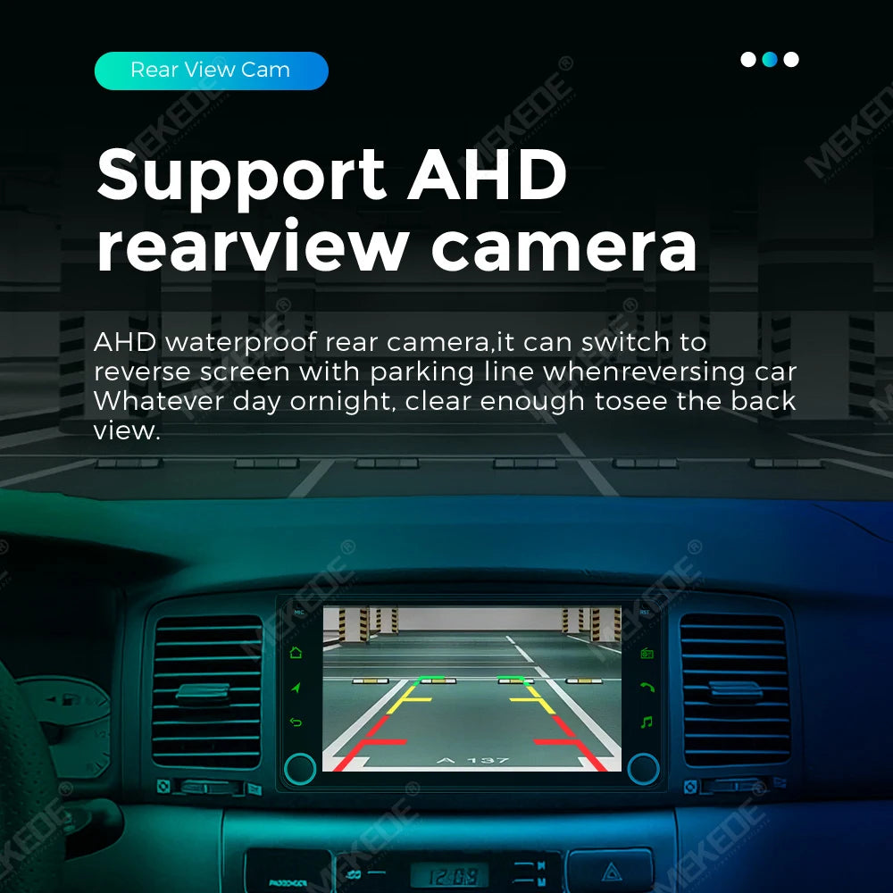 MEKED Autoradio Linux 7 Pollici con CarPlay Wireless e Android Auto per Toyota Yaris Corolla RAV4 Avensis Aygo Prius, Lettore Multimediale Universale 4K con Schermo per Telecamera Posteriore