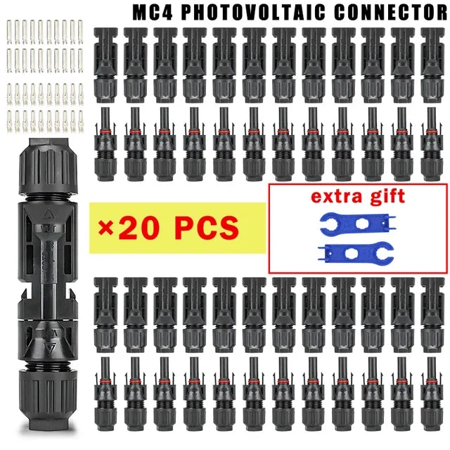 600/400/200/100/40/20/10 pezzi Kit connettori solari fotovoltaici 1000V 30A Connettori Solor da pannello per cavo fotovoltaico/MC 2,5/4/6mm2