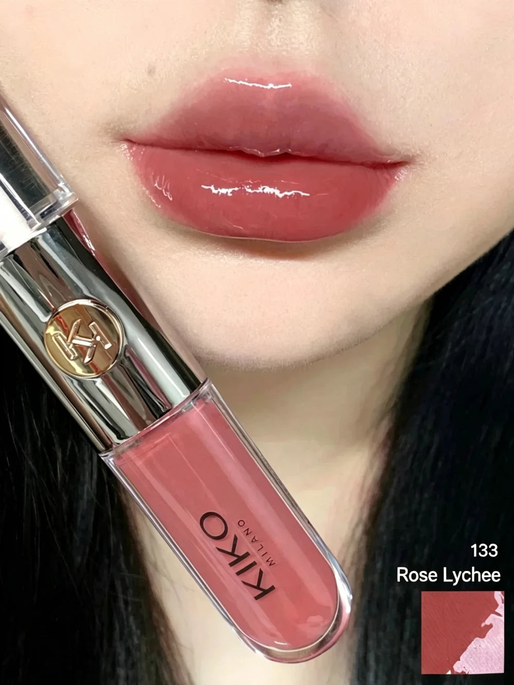 Rossetto KIKO Milano Double Touch 16 ore, non si trasferisce, a prova di sbavature, impermeabile, a prova di baci, lunga durata, fissaggio del colore, trucco liquido nude