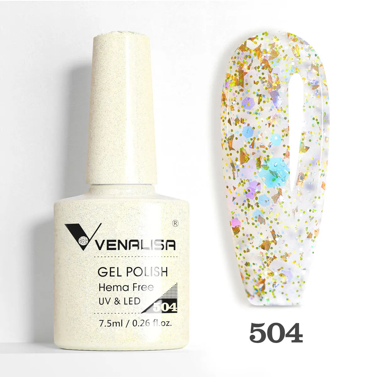 VENALISA Smalto gel per unghie da 7,5 ml Sparkle Glitter Diamante Brillante Colori estivi Semi permanente Soak off Vernice gel per unghie UV LED