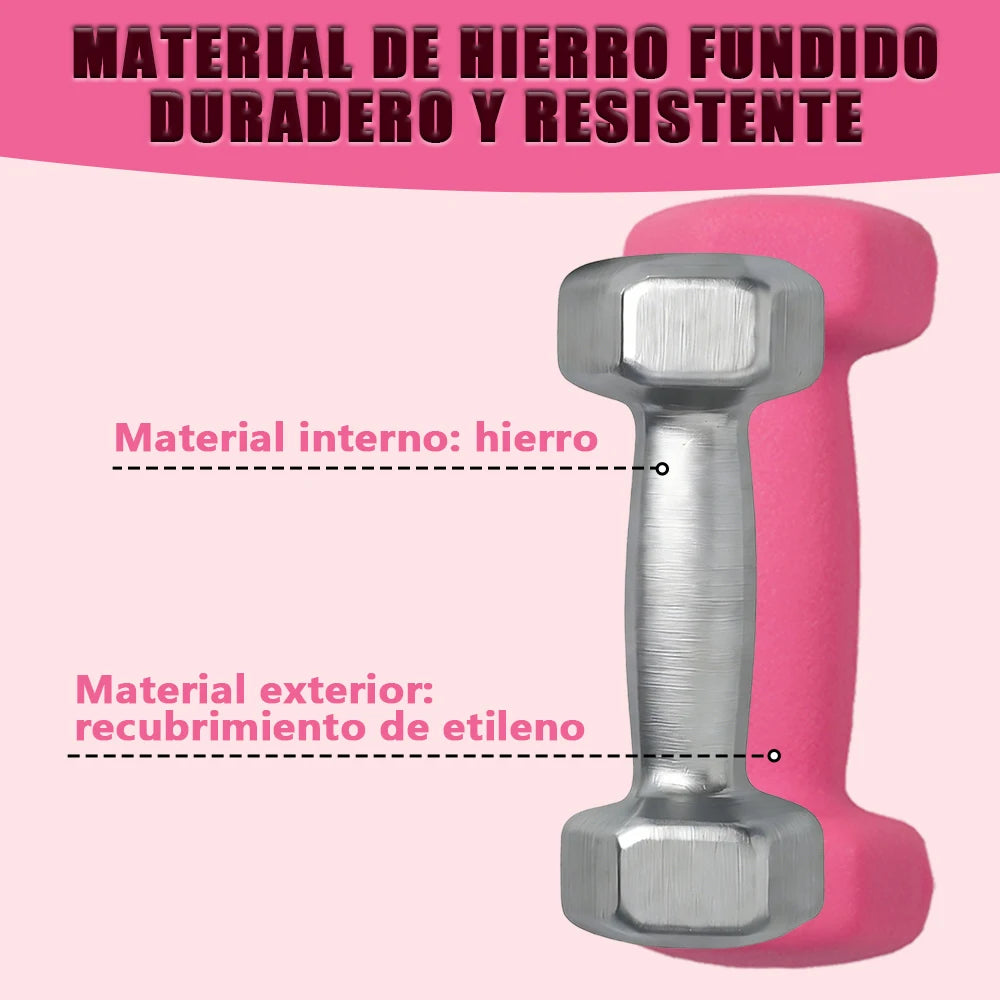 Set di 2 manubri - 2 x 2 kg, manubri esagonali, superficie in vinile, ideali per fitness, esercizio e allenamento, palestra a casa, disponibili in vari colori
