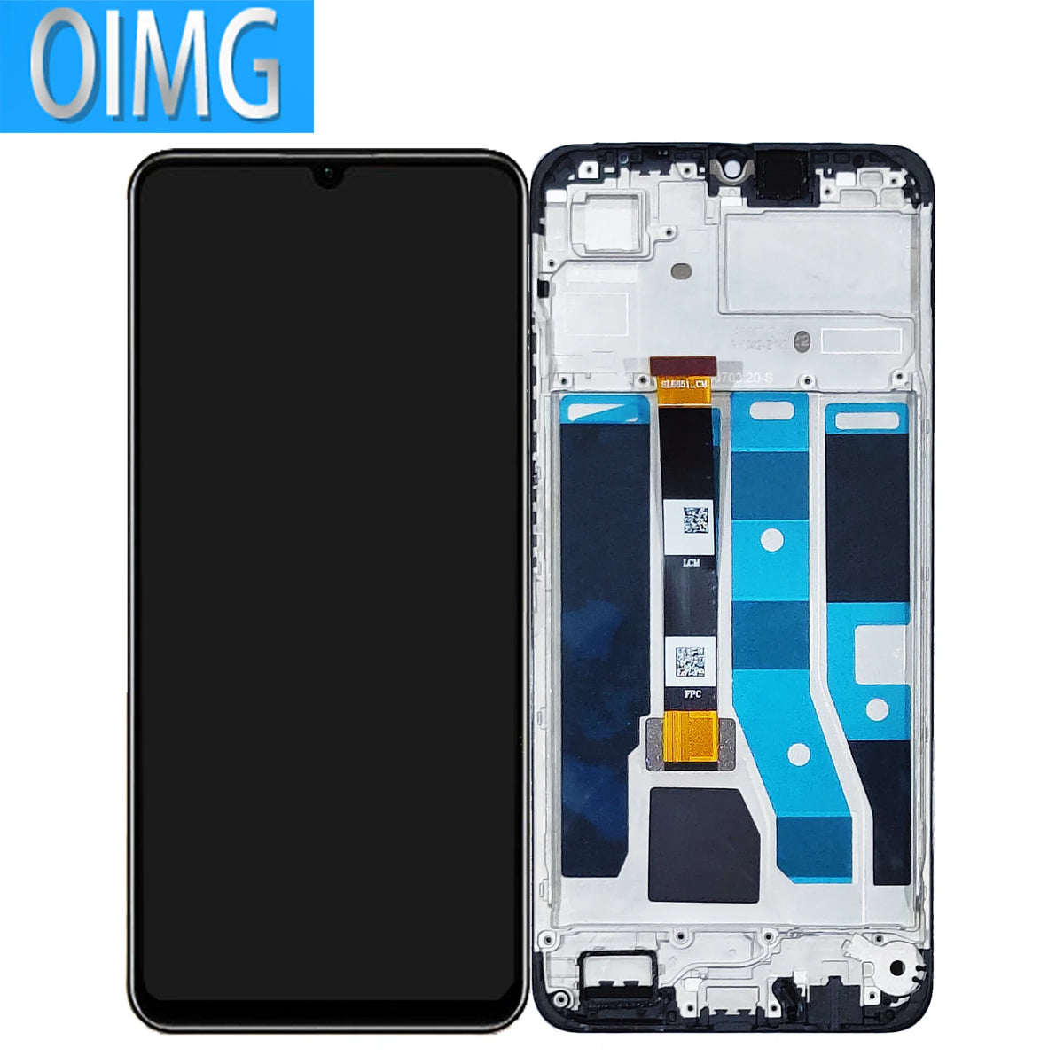 Display LCD da 6,74" per OPPO Realme C53 con parti di ricambio del pannello touch RMX3760 dello schermo del telaio