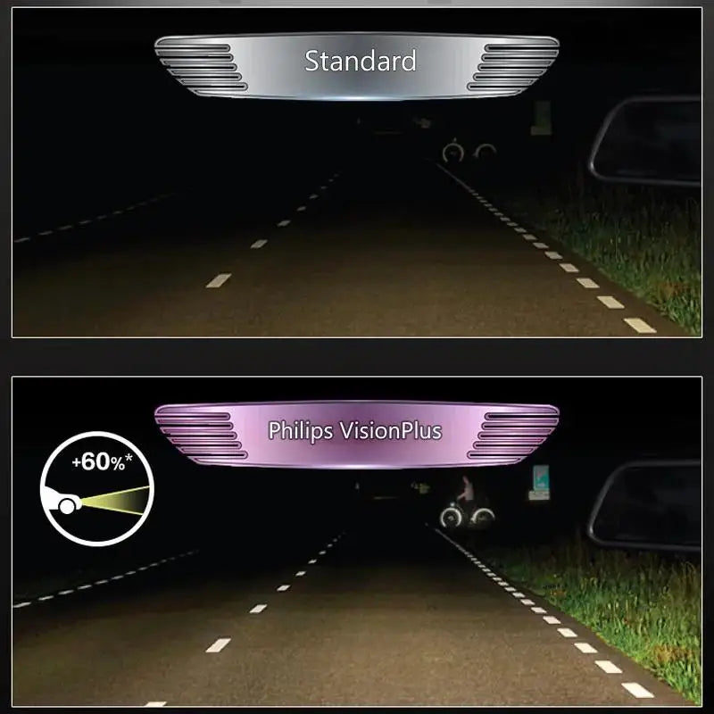 Philips H11 12V 55W PGJ19-2 VisionPlus 3250K Luce intensa Fino al 60% Visione Alogena Lampade per auto originali Faro 12362VPS2