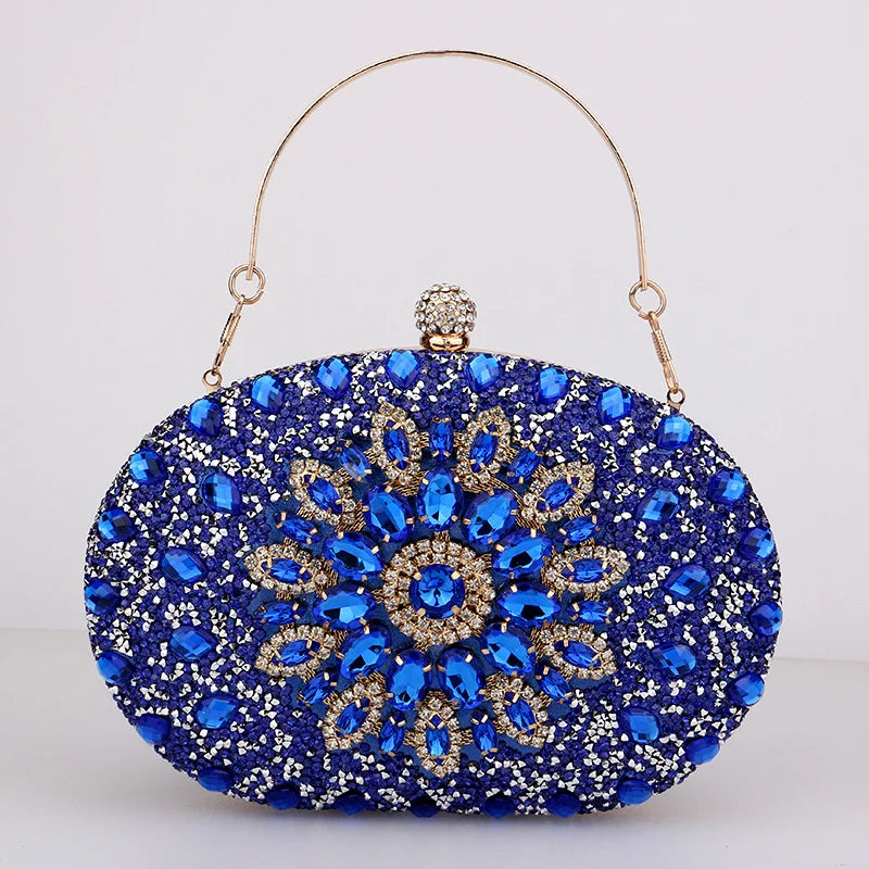 Diamond Crystal Women Make Up Cosmetic Evening Shoulder Messenger pochette borsa per telefono borsa dorata argentea rossa rosa nera