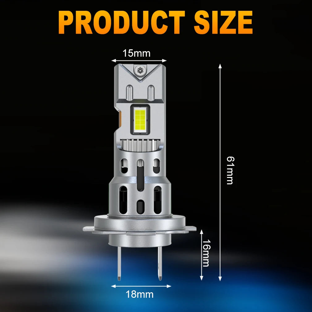 XSTORM H7 Lampadine per luci per auto a LED 150w 40000LM con ventola Turbo Luci H7 Faro a LED 6500K 12V NO Errore Canbus Fendinebbia Bianco
