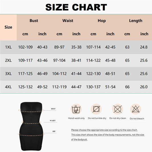 Abito modellante sexy senza spalline per donna Intimo modellante per il controllo completo del corpo Taglie forti Pancia piatta Abiti femminili quotidiani versatili