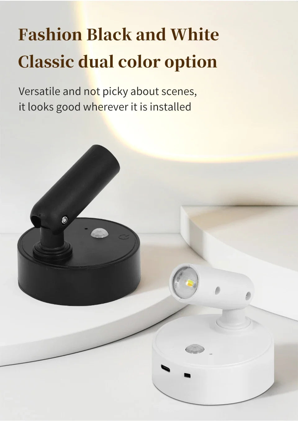 Lampada da Parete LED con Sensore di Movimento, Interruttore Touch, Luce Notturna, Faretto Magnetico Wireless Dimmerabile per Camera da Letto, Armadio, Scale, Decorazione