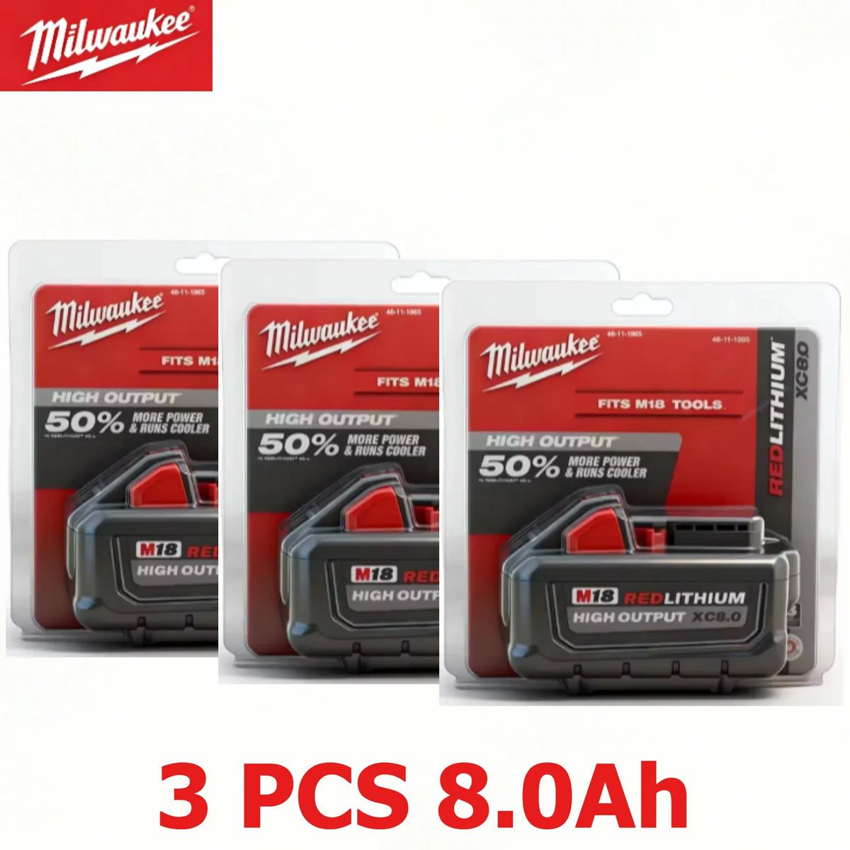 Batteria agli ioni di litio Milwaukee M18 18V 6.0Ah 12.0Ah ad alta potenza, 100% originale, per utensili elettrici a batteria 48-11-1850 48-11-1815