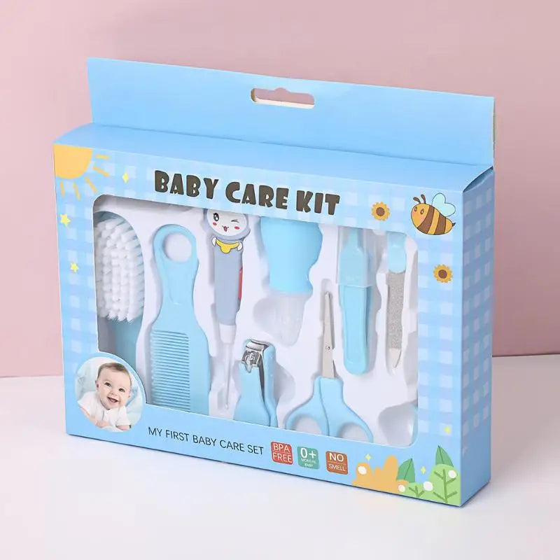 Set di 13 Pezzi per la Cura del Bambino, Kit Portatile per Toelettatura e Cura delle Unghie