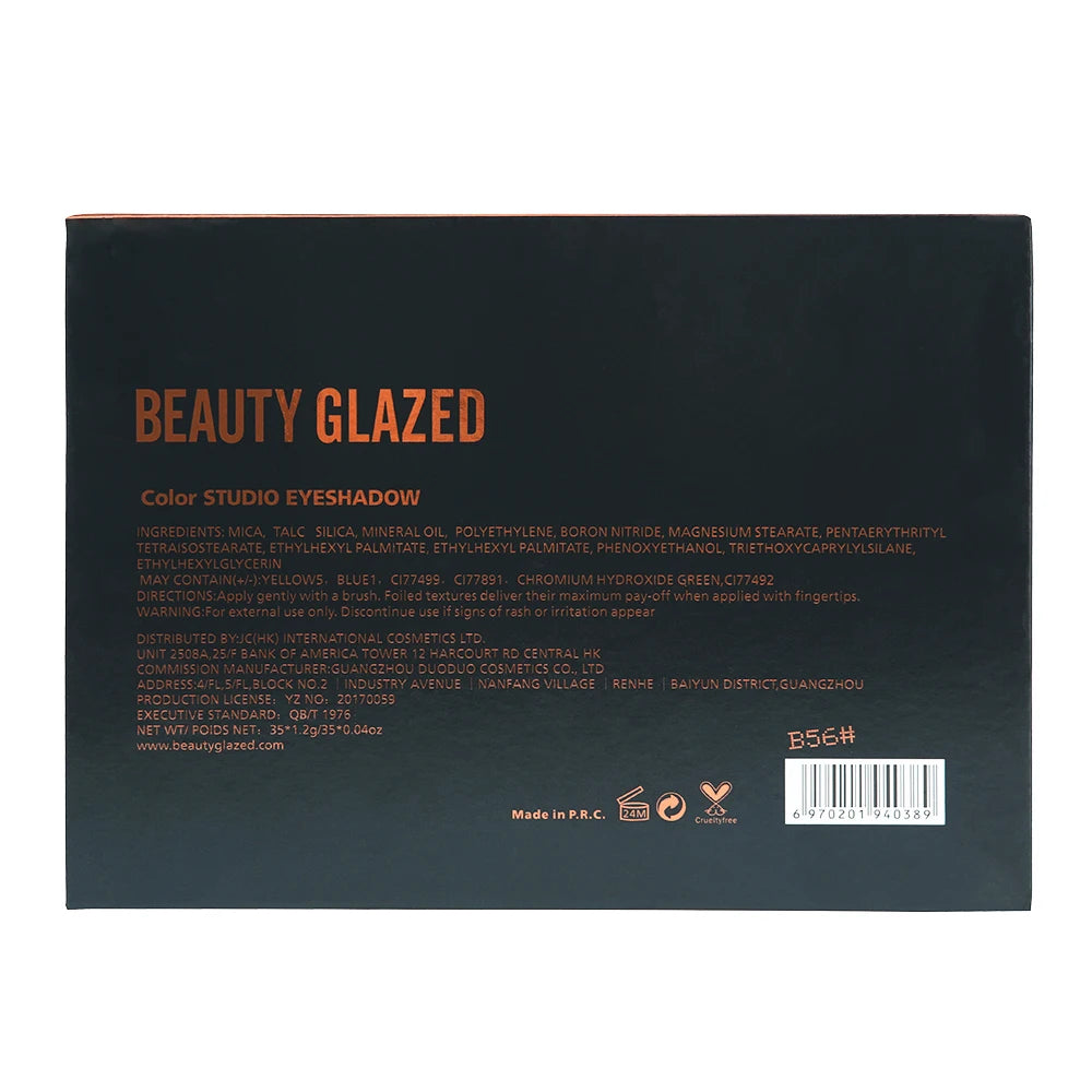 Beauty Glazed Eyeshadow Palette 35 colori Matte Shimmer Set trucco naturale con glitter smokey per tutti i tipi di pelle