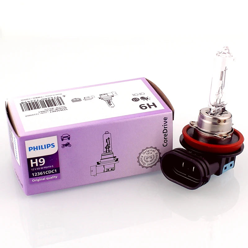 Lampadina per Fari Auto Philips H9 12V 65W PGJ19-5, Lampada Alogena Originale, Approvata ECE, Qualità OEM 12361CDC1