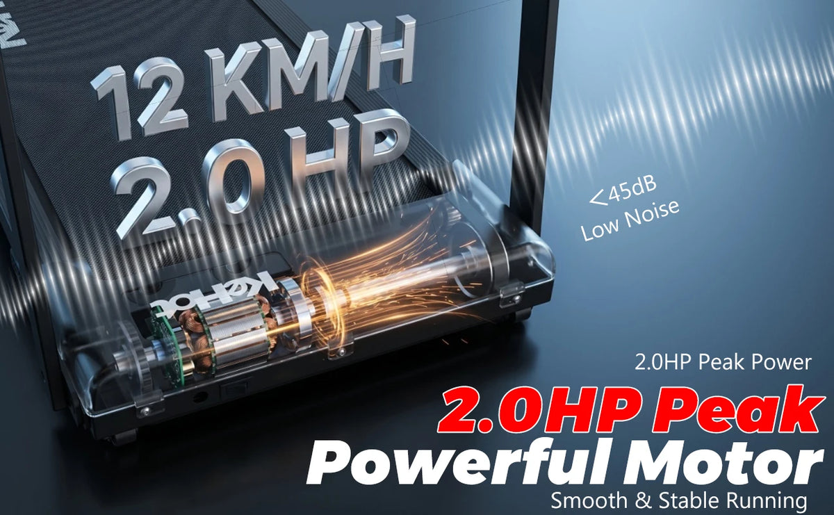 Tapis Roulant Pieghevole 2-in-1 con Controllo APP e Altoparlante Bluetooth, Macchina per Camminare e Correre a Casa 1-12km/h, Motore da 2.0HP di Potenza Massima, Display LED, 12 Programmi Preimpostati, Attrezzatura Fitness Pi