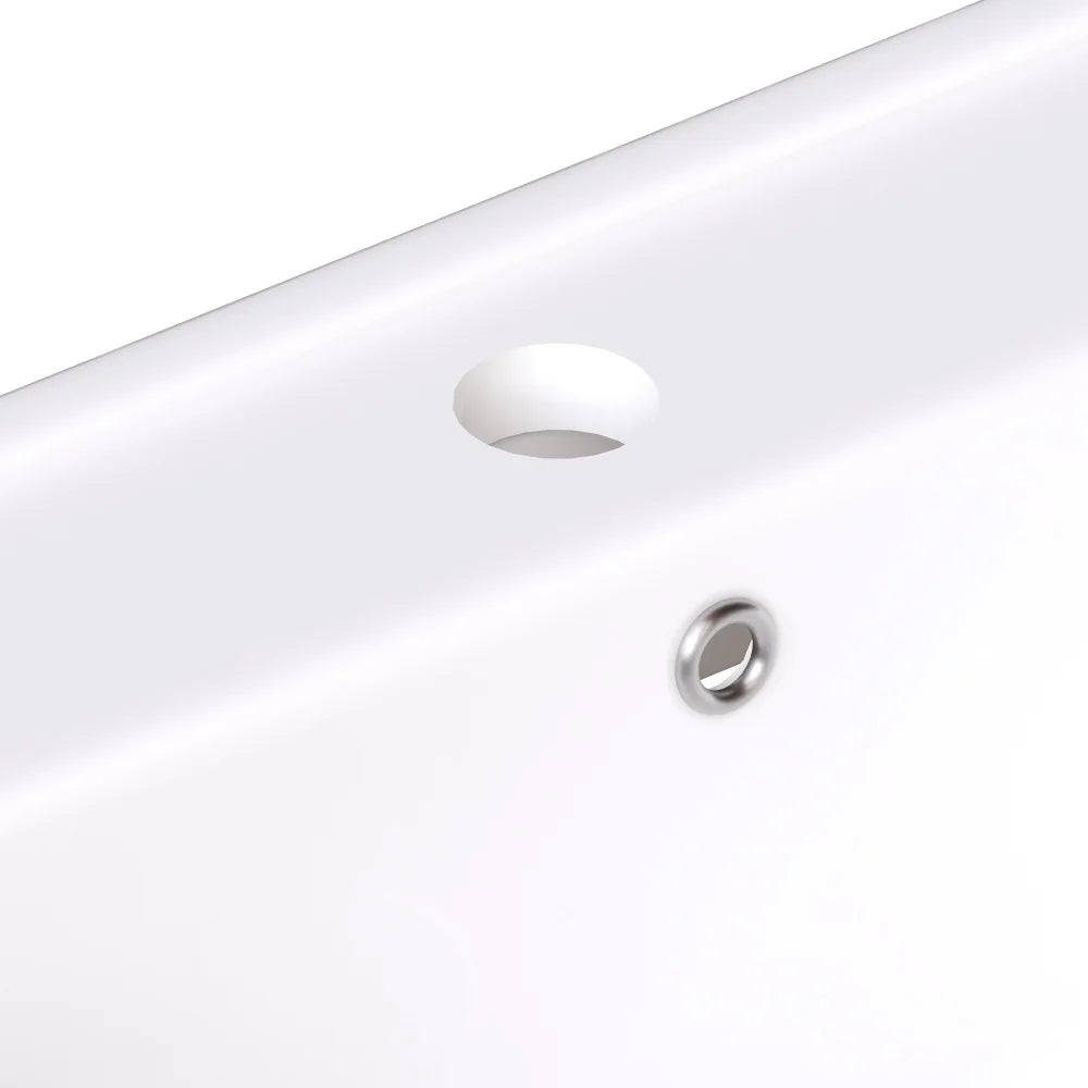 Mobile bagno moderno 76x86x46,5 cm con lavabo in ceramica integrato, mobiletto a cassetti autoportante con ampio spazio contenitivo, dotato di chiusura ammortizzata silenziosa e protezione dal troppo pieno del lavabo, elegant