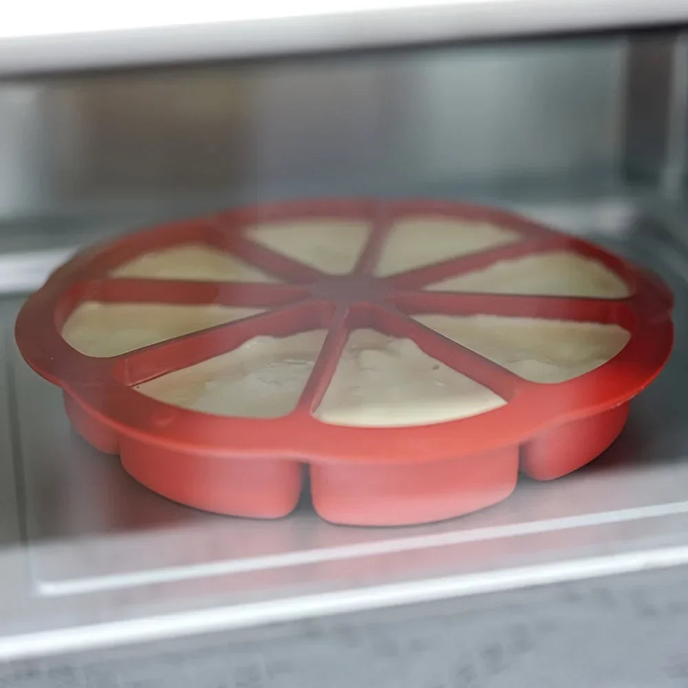 Set di stampi triangolari in silicone per torte - adatti a teglie da forno antiaderenti con 8 cavità, ideali per brownies, pancake, cupcake, ecc.