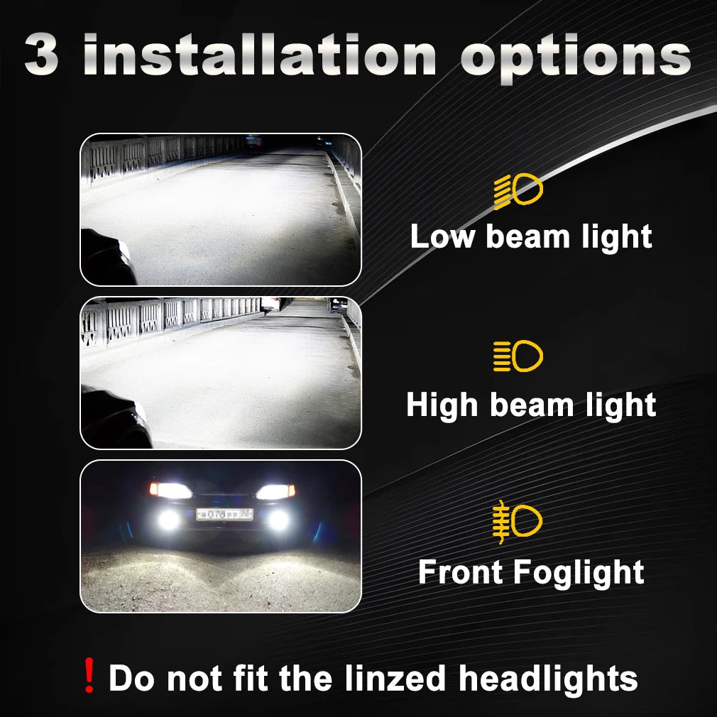 XSTORM H7 Lente per proiettore a LED 100W 30000LM doppia lente H7 Faro Canbus Auto H4 Lampadine a LED Turbo Lampada Luci per moto 