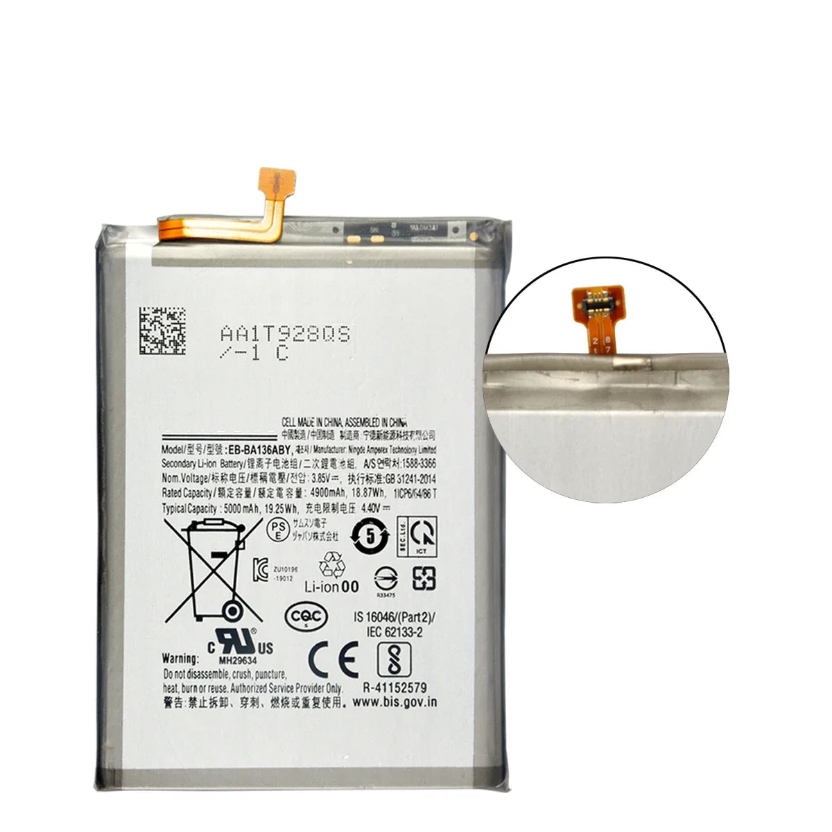 Nuovissima batteria di ricambio di alta qualità da EB-BA136ABY 5000mAh per strumenti Samsung Galaxy A13 5G +