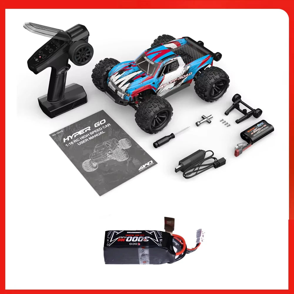 Nuova Auto RC Hyper Go MJX 1/16 16212 16213 16218, Monster Truck Brushless da Arrampicata e Corsa 4WD Fuoristrada ad Alta Velocità con Telecomando