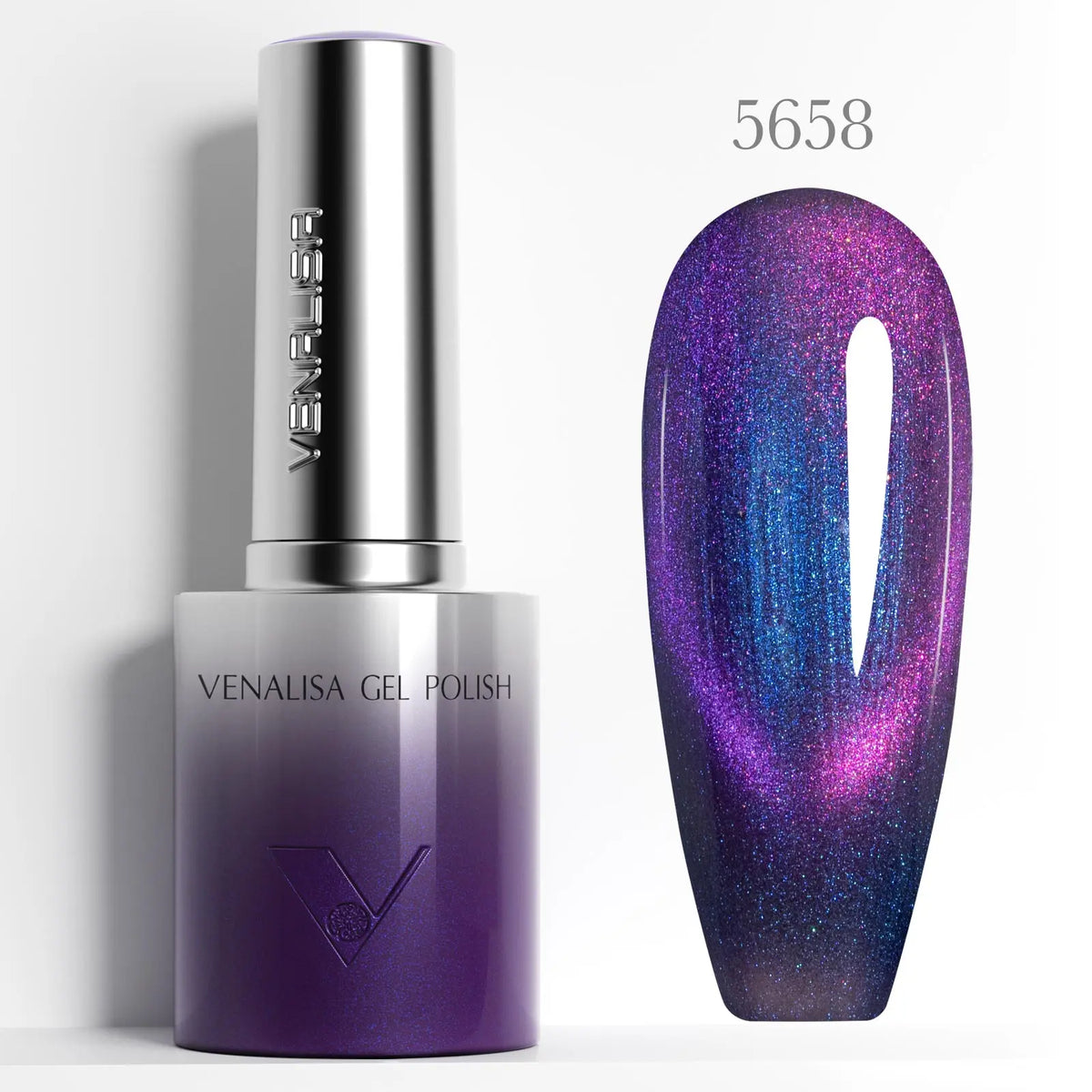 Venalisa 10ml Smalto Gel Effetto Occhio di Gatto Ultra Senza HEMA e TPO, Soak Off UV LED Lunga Durata, Brillante e Scintillante