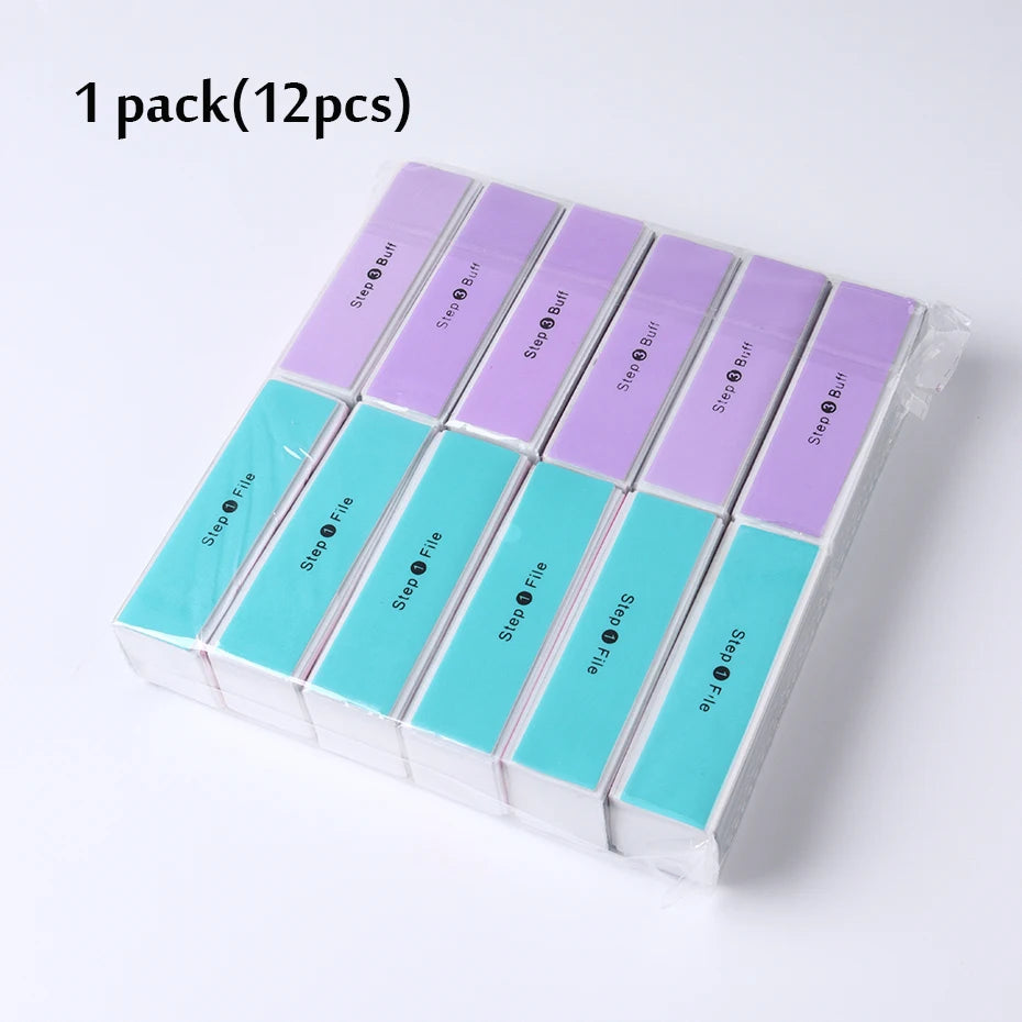 Tamponi per unghie in spugna a 4 lati Blocco per levigatura colorato Levigatura Lucidatura Lima per unghie Strumento professionale per manicure per unghie su 4 lati