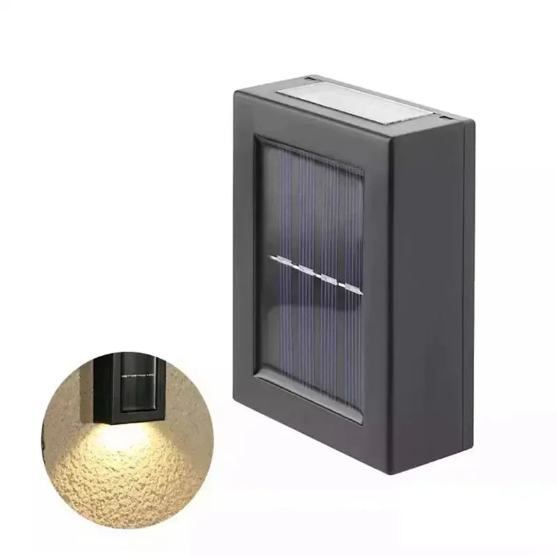 Faretti solari su e giù per esterni, lampada da parete stradale a energia solare lampada solare impermeabile da giardino decorativa