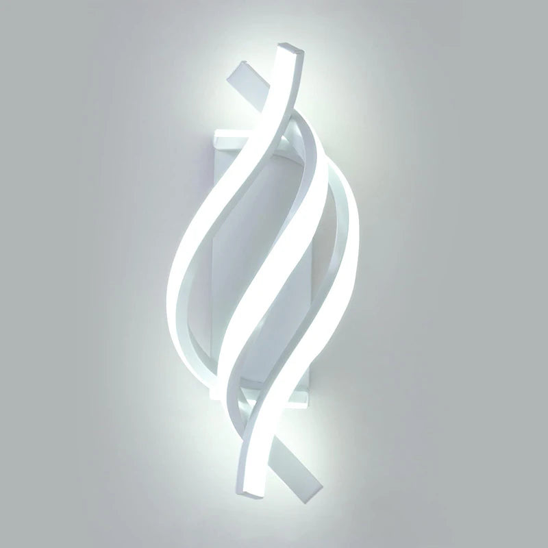 Lampada da parete moderna a LED Linea domestica Decorazione Lampada da parete Soggiorno Sfondo Muro Camera da letto Testiera Illuminazione bianca nera Lustro