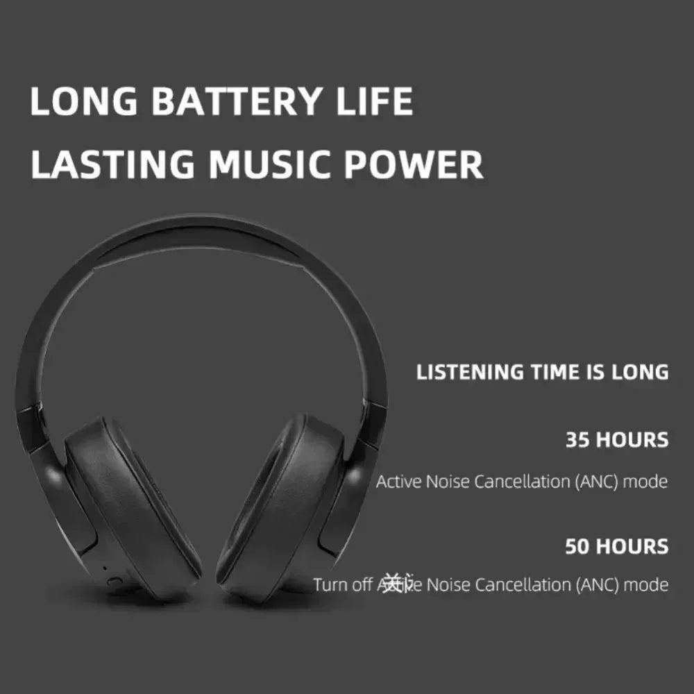 Cuffie wireless JBL Tune 760NC con tecnologia Bluetooth, cancellazione attiva del rumore, microfono integrato, ideali per il gaming.