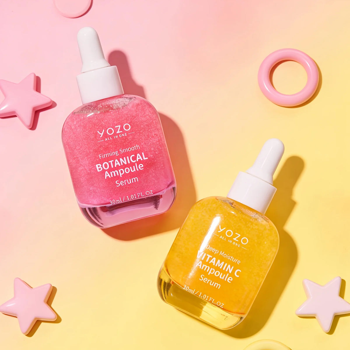 Set di 2 sieri viso per la cura della pelle: Siero mattutino alla vitamina C e siero notturno al retinolo. Illumina la pelle, trattiene l'umidità e idrata. Trattamento anti-età/anti-rughe.