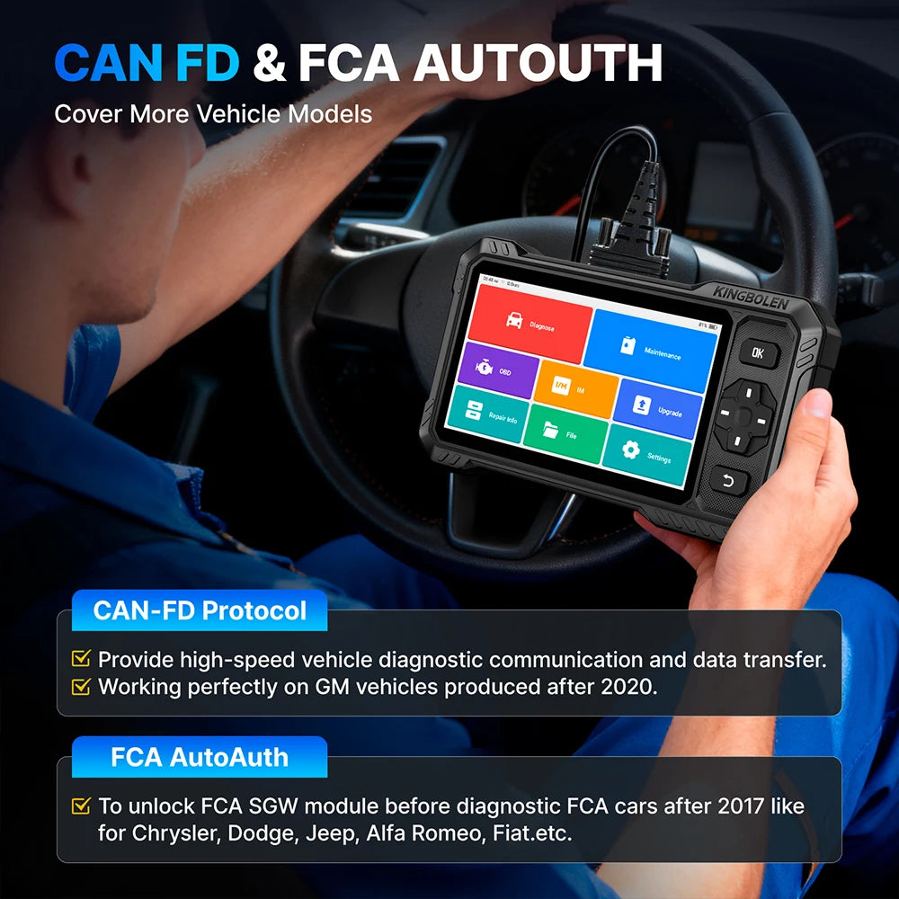 KINGBOLEN S6 ELITE 2026 Scanner OBD2, Strumento Diagnostico Completo per Tutti i Sistemi, CANFD Bidirezionale, 15 Funzioni di Reset, Aggiornamenti Online Gratuiti