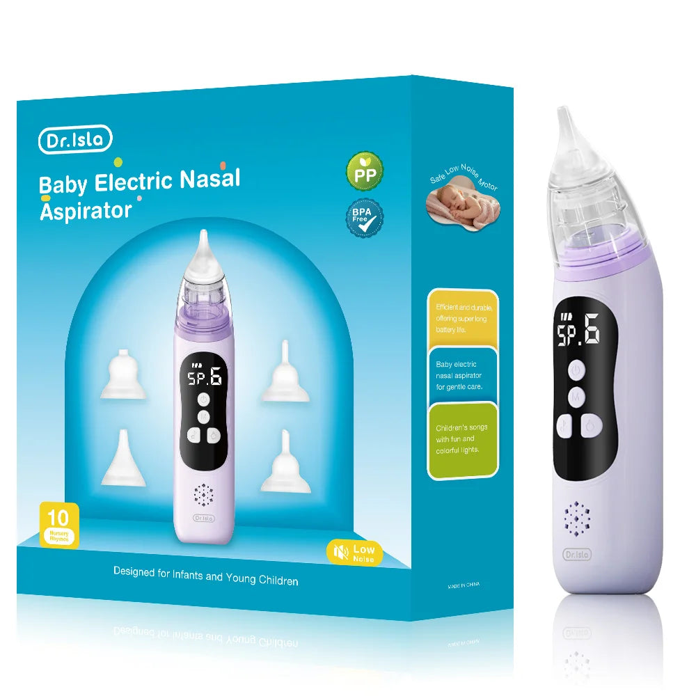 MAMIJOY Aspiratore nasale elettrico per bambini, pulitore nasale silenzioso per neonati, per ostruzioni e rinite, aspiratore nasale per neonati U94