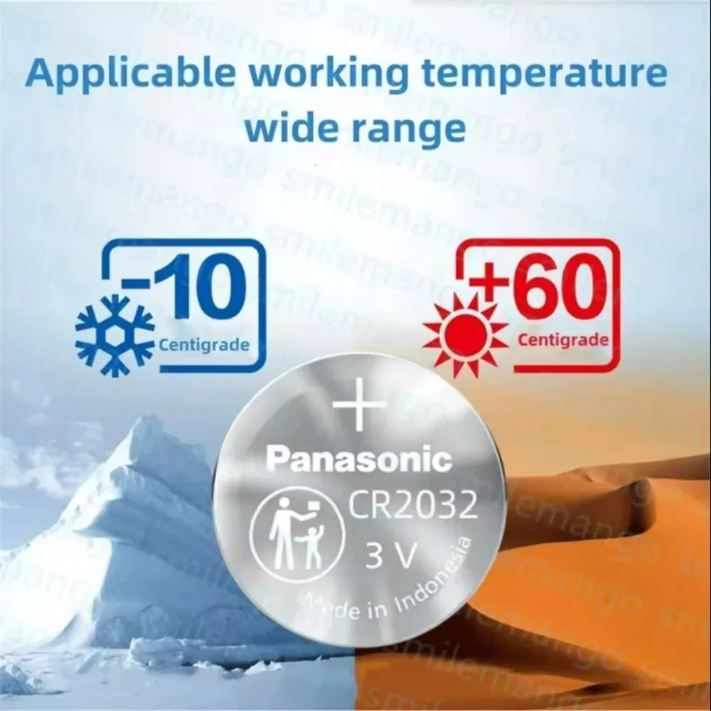2-50 Pezzi Batteria al Litio Originale PANASONIC CR2032 CR 2032 3V per Orologi, Calcolatrici, Orologi da Parete, Telecomandi, Giocattoli, Pila a Bottone