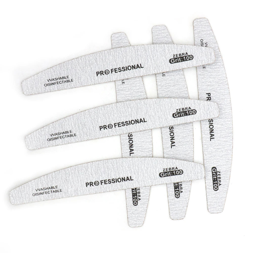 50 pezzi di ricambio per unghie in carta vetrata grana 100/180 forniture per manicure cuscinetti rimovibili con bordo in acciaio inossidabile strumenti per la cura delle unghie
