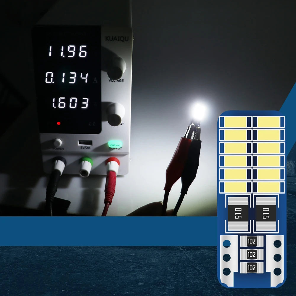 Lampadine LED W5W T10 per Interni Auto 10/20/50x, Senza Errori Canbus, Luci di Posizione 194 168, Illuminazione Abitacolo, Luci di Lettura