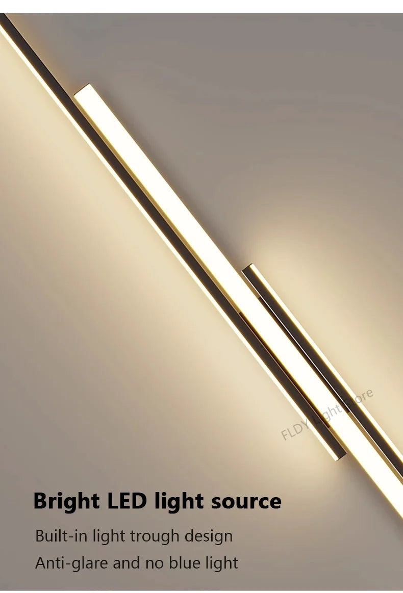 Lampada da soffitto moderna linea Luci a LED Soggiorno Sala da pranzo Camera da letto principale Apparecchio Lampadario a soffitto Sconce da parete Apparecchio di illuminazione