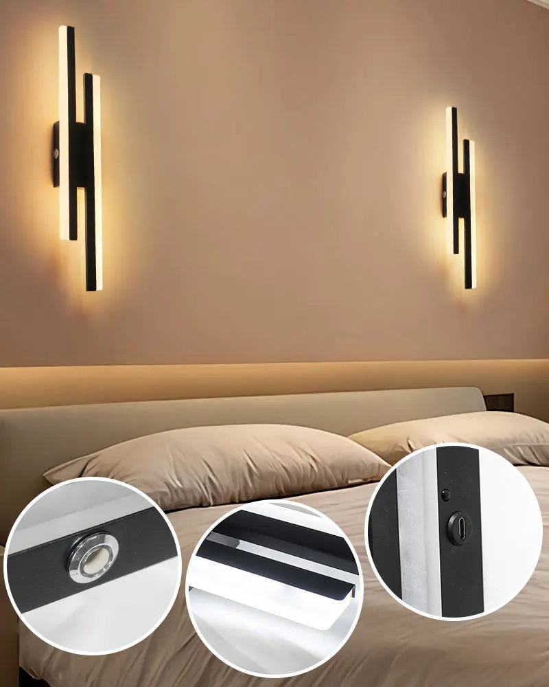 Lampade da Parete a Batteria da 5200mAh, Senza Fili, Ricaricabili, LED per Quadri, Interruttore Touch, Dimmerabili, 3CCT, USB, Telecomando