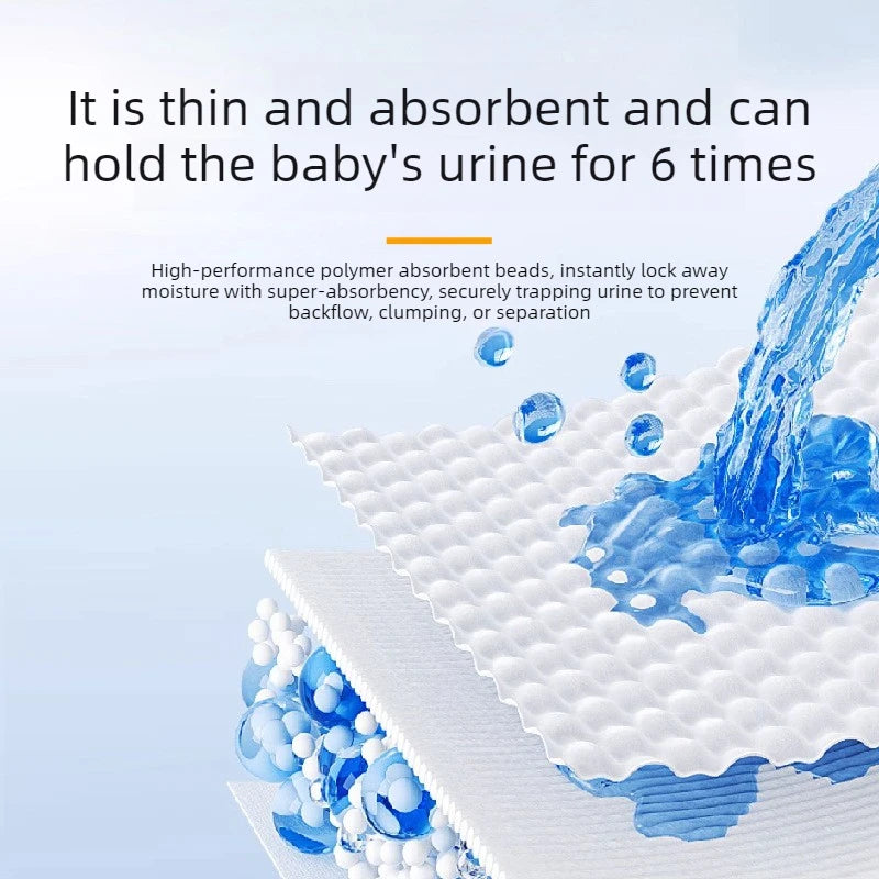 50 pezzi di pannolini usa e getta per neonati di varie dimensioni, pannolini per l'allattamento, pannolini per bambini leggeri e sottili, traspiranti e altamente assorbenti