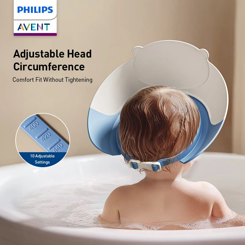 Avent Cuffia per doccia per bambini Cuffia per shampoo impermeabile per bambini Cuffia di protezione per bagno doccia regolabile adatta per 6 mesi sopra