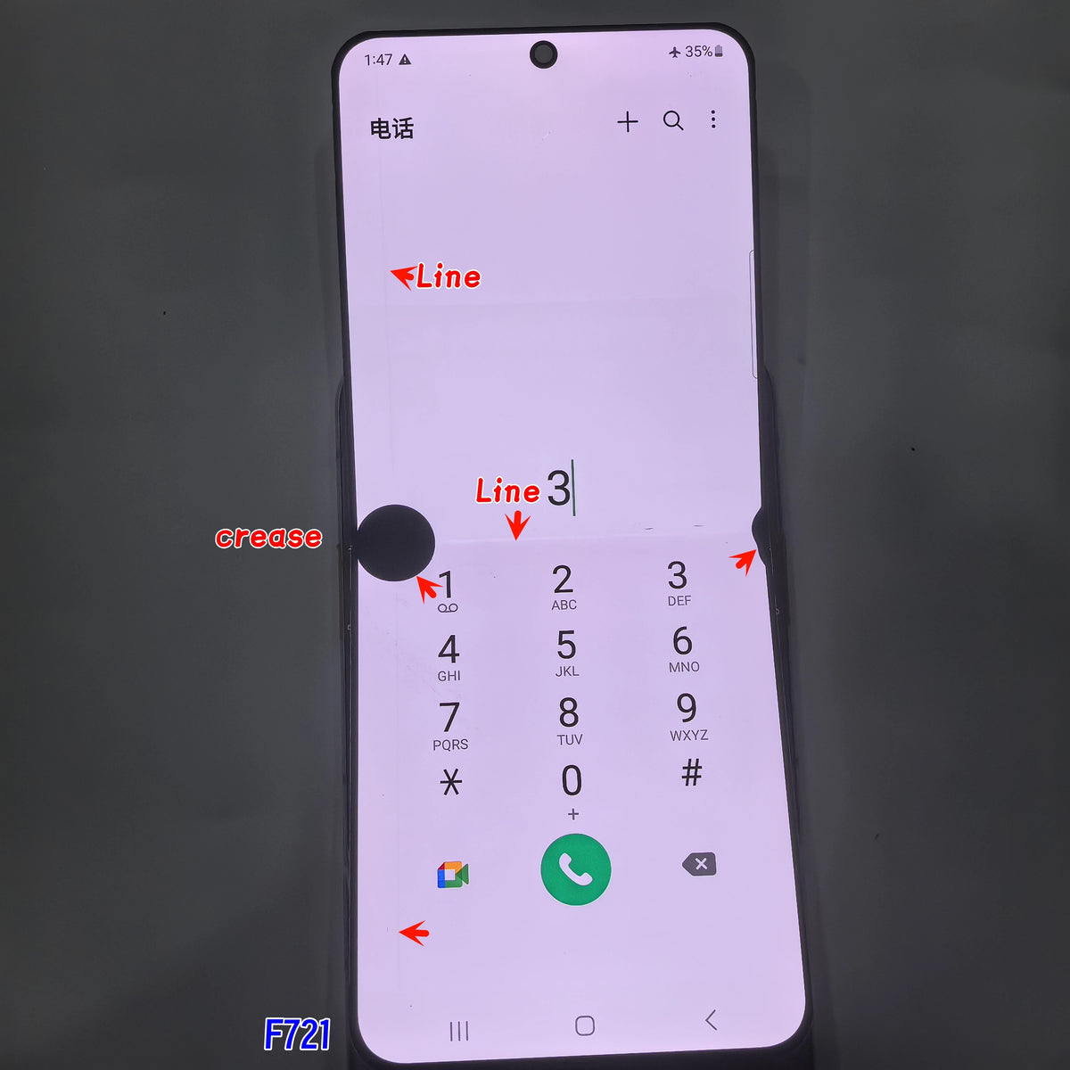 Display LCD Super AMOLED da 6.7'' 100% Testato per Samsung Z Flip 4 SM-F7210 F721 F721W F721U, Schermo Touch Sostitutivo Con Difetti