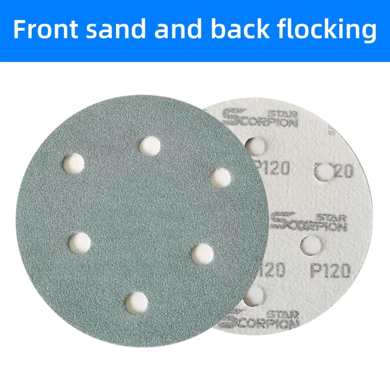 Disco Abrasivo da 5 Pollici a 6 Fori P80-400 per Levigatrice a Secco FESTOOL - Pad Lucidante Durevole