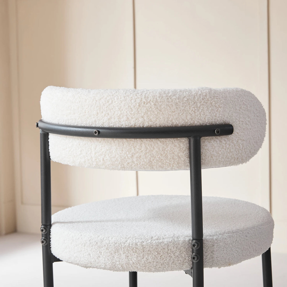 EGOONM Set di 2/4/6 Sedie da Pranzo in Stile Nordico, Sedie Imbottite in Velluto Teddy per Cucina e Sala da Pranzo
