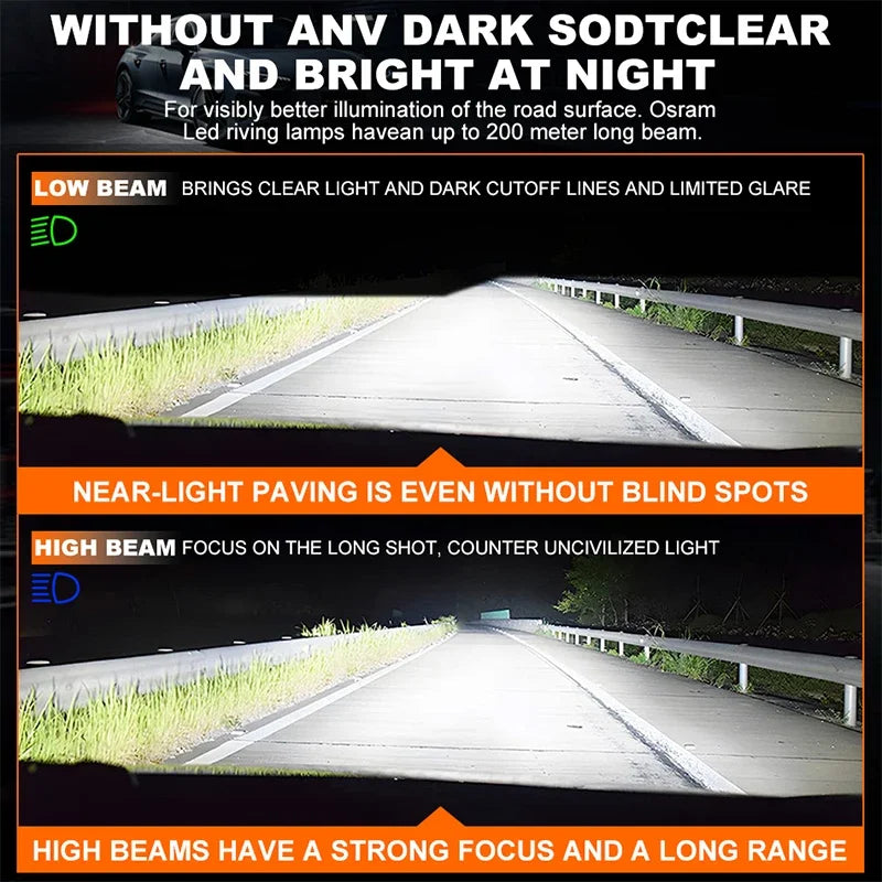 OSRAM H4 H7 H11 LED XLZ-40W Faro per auto H8 H16 HB3 HB4 9005 9006 9012 LEDriving Super Bright 6000K LED bianco Auto Upgarde Lampade