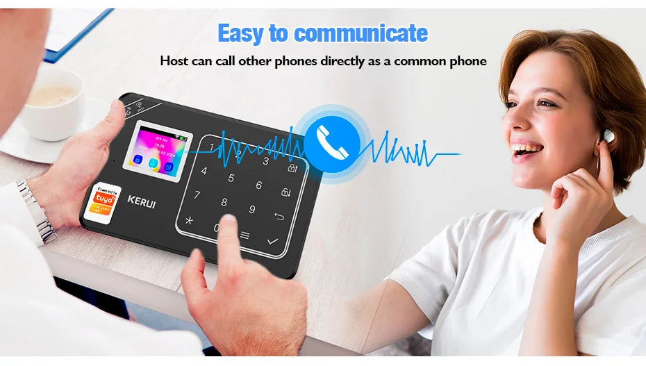 Sistema di Allarme Domestico KERUI WIFI 4G GSM Compatibile con App Tuya Smart Life, Alexa e Google, Sicurezza Wireless per Casa 433MHz