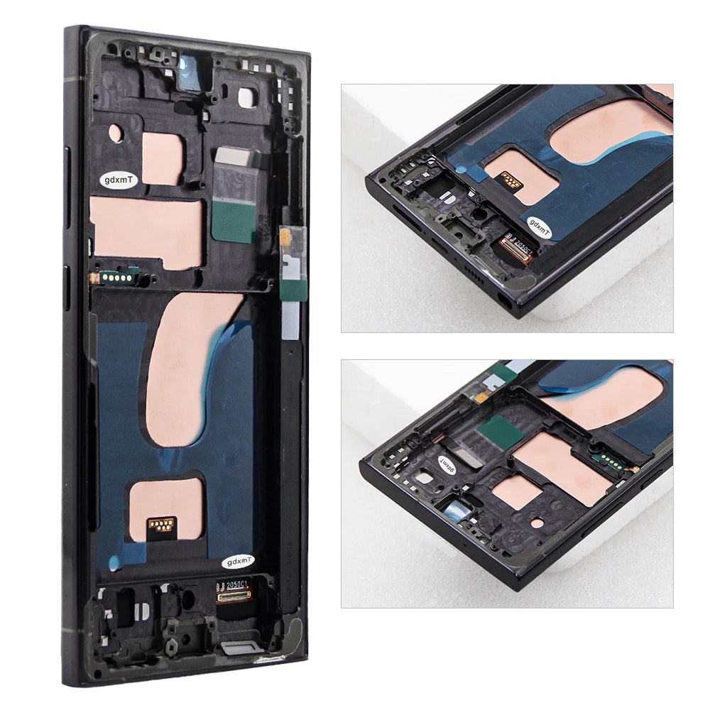 S23 Ultra Assemblea di Schermo per Samsung S23 Ultra S918 SM-S918B SM-S918U Display LCD Touch Screen Digitale Con Sostituzione del Telaio