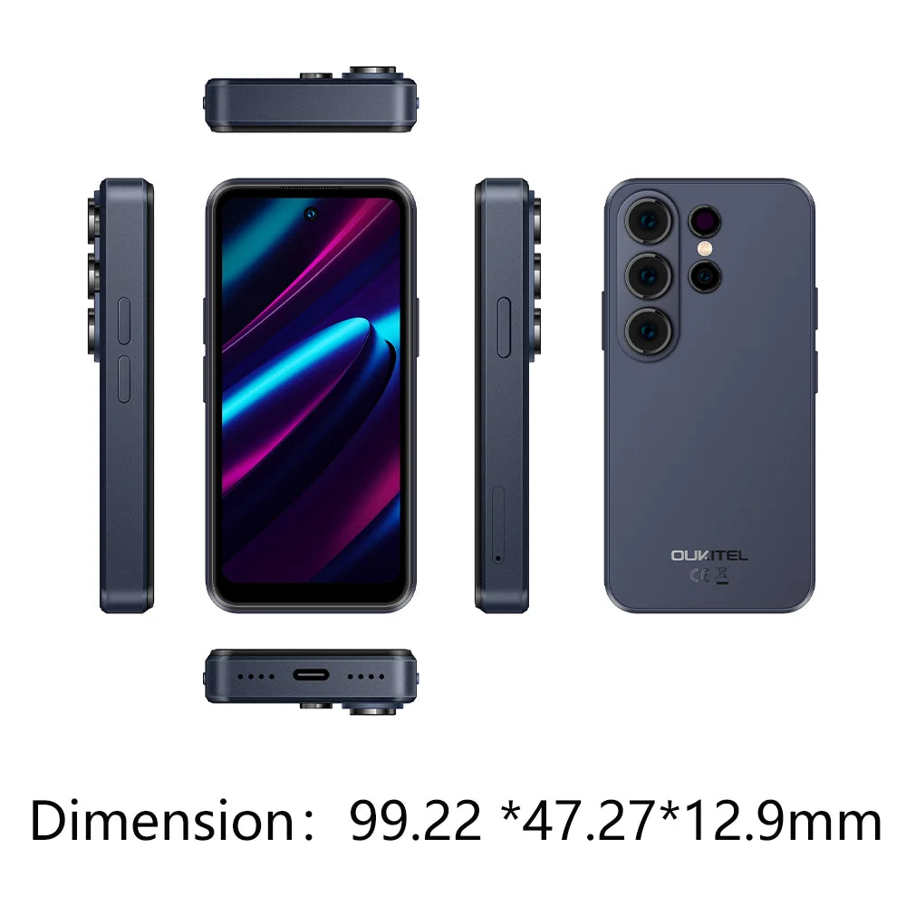 OUKITEL C26, smartphone mini, display ultra compatto da 4 pollici, fino a 12 GB di RAM (3+9) + 32 GB di ROM, batteria da 2300 mAh, Android 16, Gemini AI, piccolo telefono cellulare da tasca, leggero e sempre connesso.